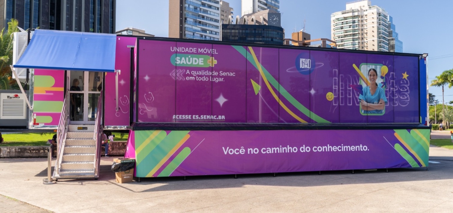 Unidade Móvel de Saúde do Senac-ES chega no Tancredão, em Vitória, com cursos gratuitos para moradores da capital