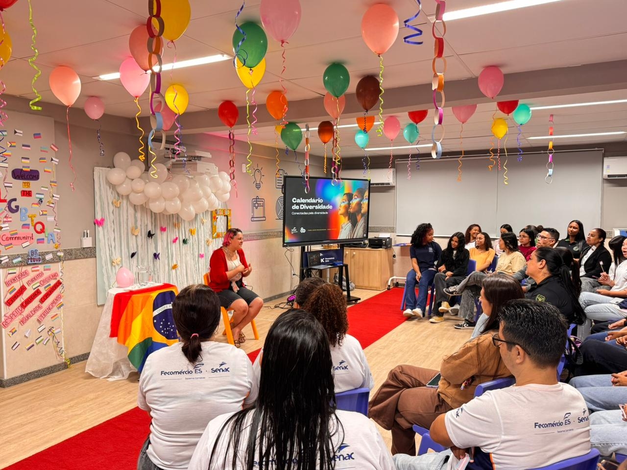 Calendário da Diversidade: alunas do Senac de Linhares promovem evento em alusão ao Dia Internacional do Orgulho LGBTQIAPN+