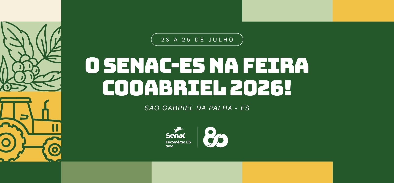 Feira da Cooabriel: Unidade Móvel de Gastronomia do Senac-ES vai ofertar mais de 400 vagas em cursos gratuitos com receitas práticas à base de café