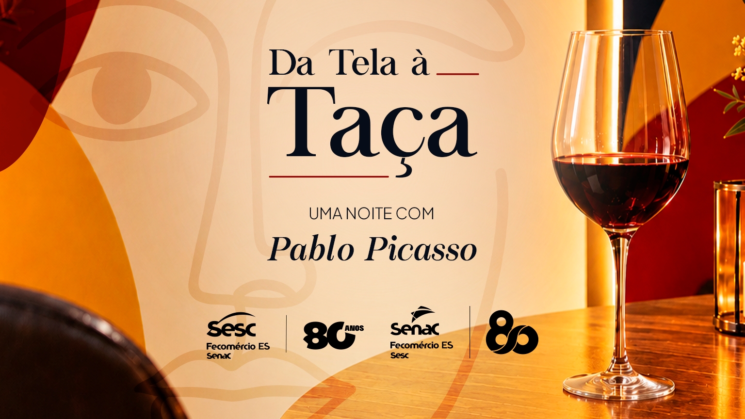 “Da tela à taça: uma noite com Pablo Picasso” é tema do jantar especial em comemoração aos 80 anos do Sesc e do Senac