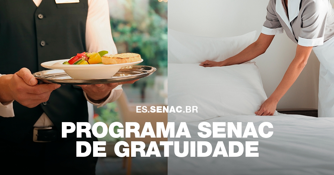 Senac-ES está com vagas abertas para cursos gratuitos no Hotel Escola Senac Ilha do Boi