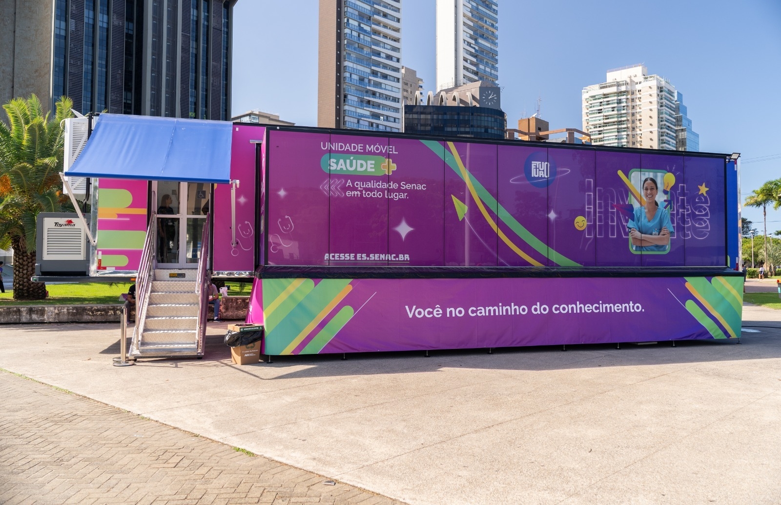 Senac-ES realiza parceria inédita e leva Unidade Móvel de Saúde para evento corporativo na Serra