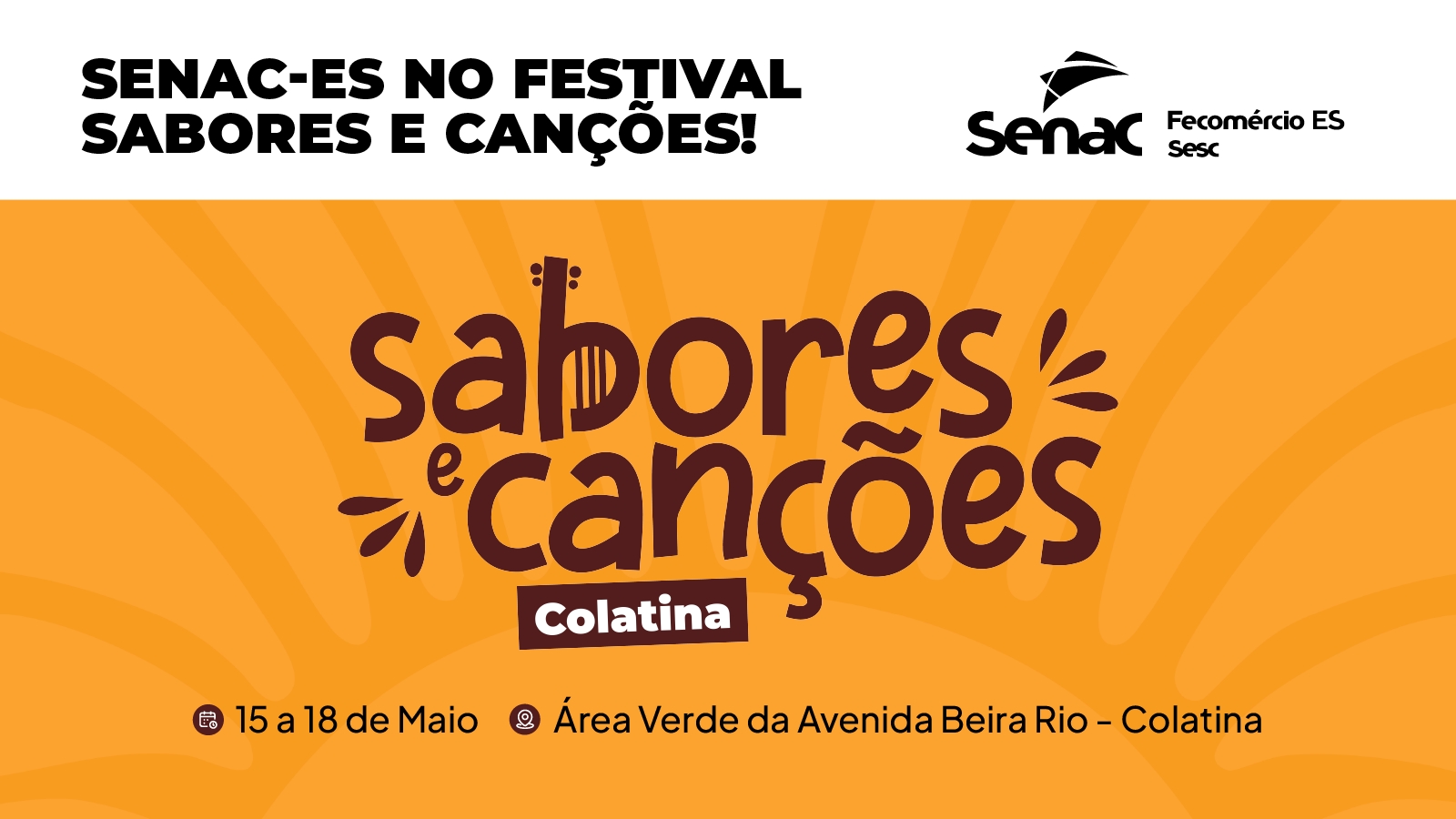 Senac-ES promove aulas-show e celebra a gastronomia regional no Festival Sabores & Canções 2025
