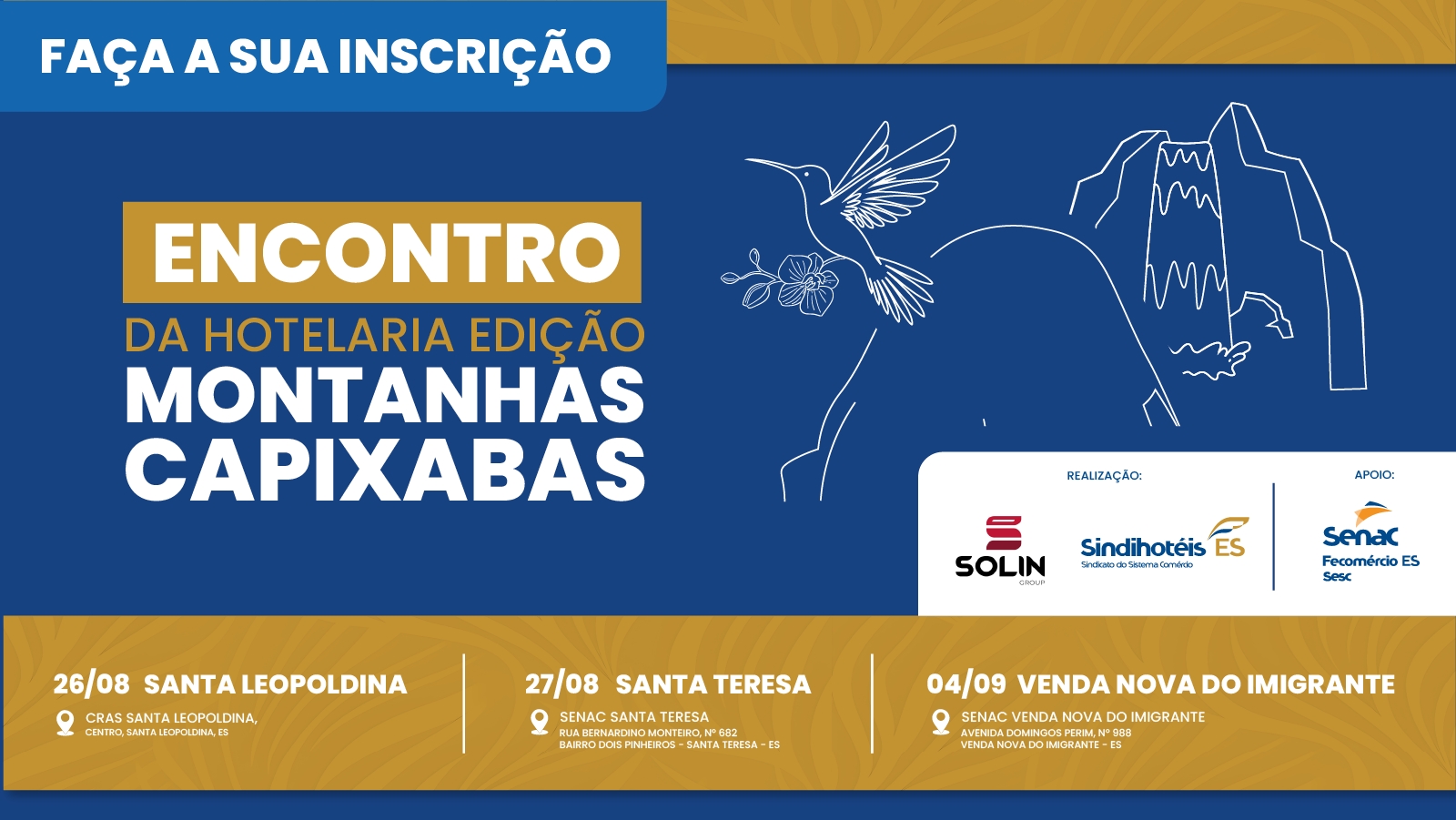 Encontro da Hotelaria: Senac-ES e Sindihotéis promovem ciclo de palestras para qualificação do setor de hospedagem