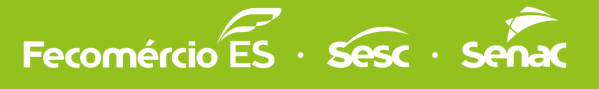 Logos SENAC ES, SESC ES e Fecomércio ES